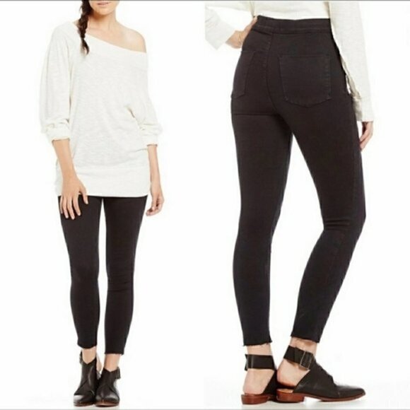 Free People Black High Waist Jeggings - Picture 2 of 3